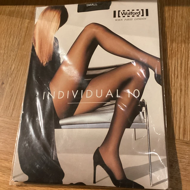 WOLFORD INDIVIDUAL 10 Tights Nearly Black Size Small BNWT#1