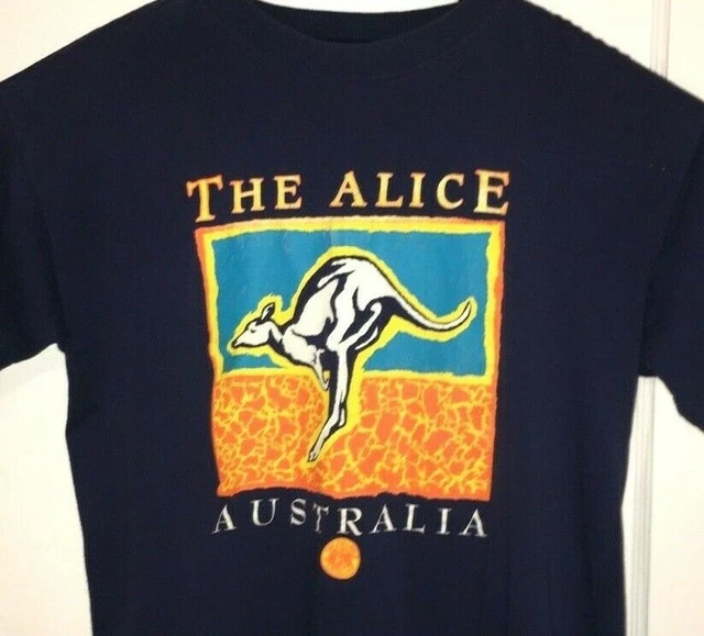 Vtg AUSTRALIAN T SHIRT Rare Tee SINGLE STITCH Outback KANGAROO Thin COLORFUL