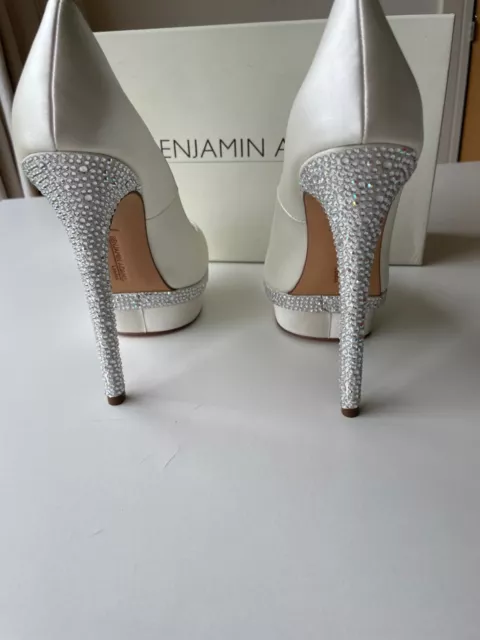 BENJAMIN ADAMS Cameron Ivory Duchesse Silk embellished SHOES SIZE 7  BRIDAL NEW 2