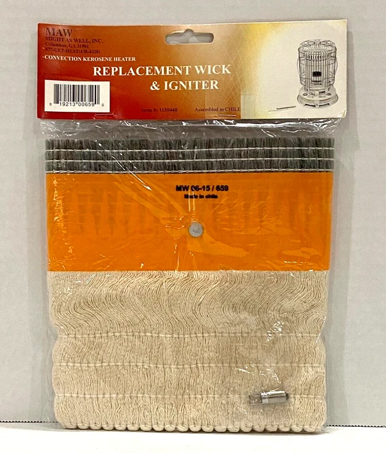 MAW Convection Kerosene Heater Replacement Wick & Igniter MW 06-15/659 #1130448