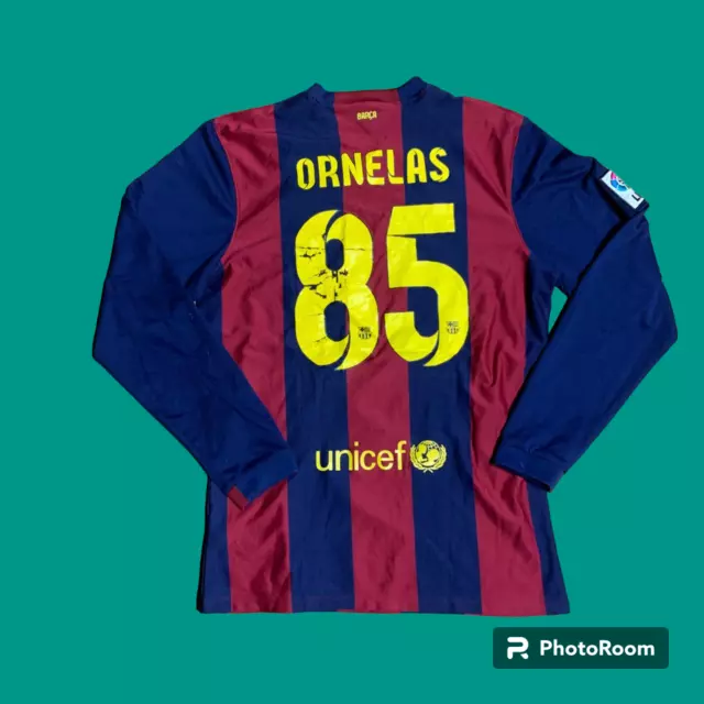 ORNELAS FC BARCELONA Soccer Nike Jersey Long Sleeve Lfp Xl Blue Red ...