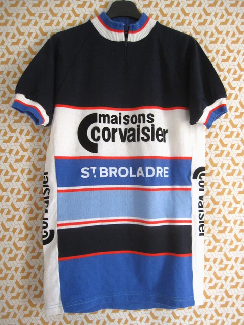Maillot Cycliste Vintage Crylor Dinard Velo Club – Années 70, Acrylique, Taille M
