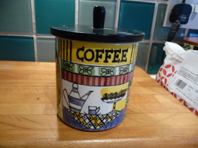 Vintage Retro Mid Century Swedish Ceramic Jie Gantofta Anita Nylund Coffee Jar