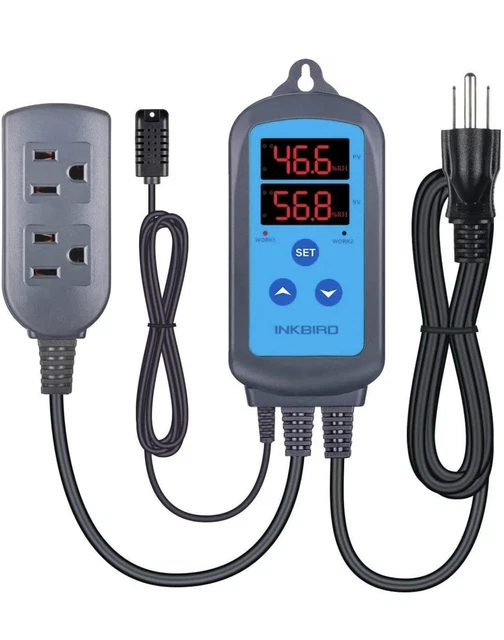 Inkbird Humidity Controller Wired Thermostat IHC-200 Hydroponics Grow 110V Relay Inkbird Humidity Controller Wired Thermostat IHC-200 Hydroponics Grow 110V Relay