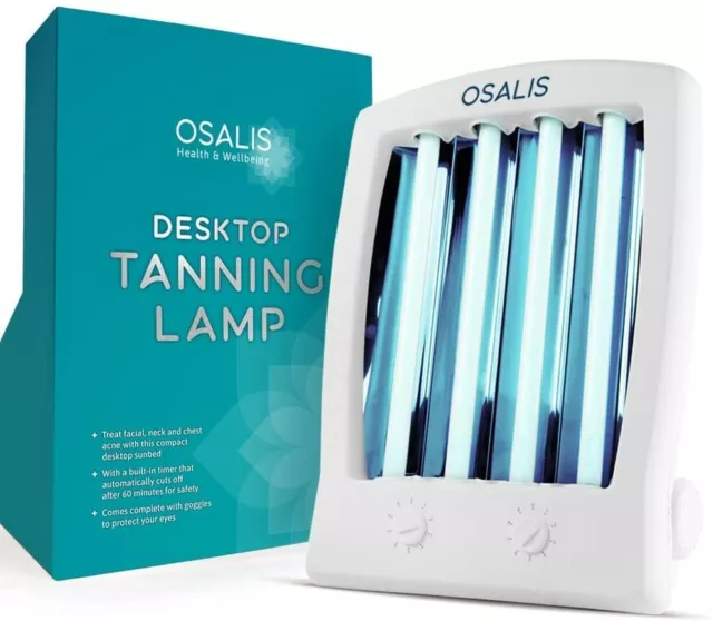 Osalis Home Sun Tanning Lamp - 4-Tube UV Technology - 3-Year Warranty