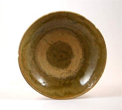 China Sung Dynasty ancient glazed green-brown tea bowl