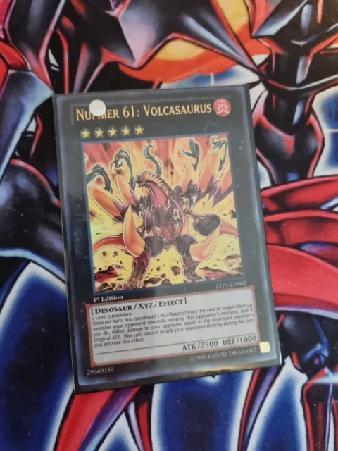 Yu Gi Oh Number 61 Volcasaurus ZTIN-EN002 Ultra Rare 1st Ed