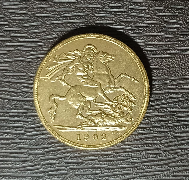 1902 Sovereign British Gold Coin Edward VII Coin Free Combined Shipping