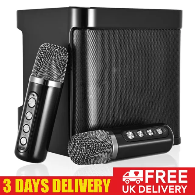 Karaoke Machine Portable Karaoke System With 2 Wireless Microphone for Party HOT