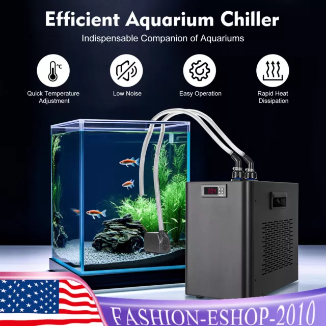 42 Gallon Aquarium Chiller 1/10HP Fish Tank Water Cooler For Hydroponics System