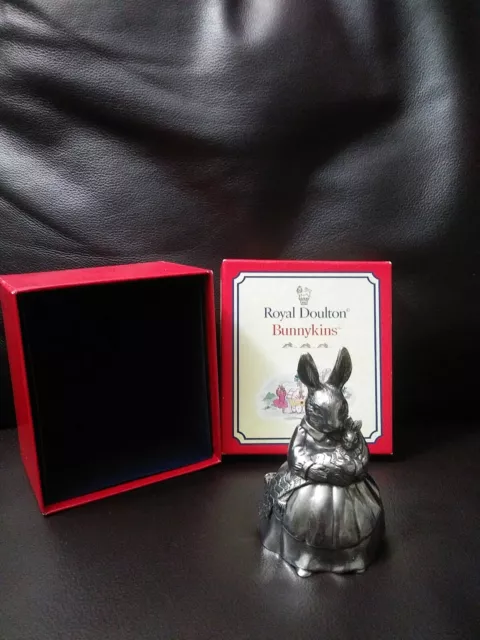 Royal Doulton Bunnykins,Reed&Barton Silverpl music box, Lullaby, Mother and baby