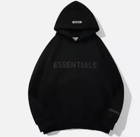 Essentials hoodie/sweatshirt unisex men and woman black L