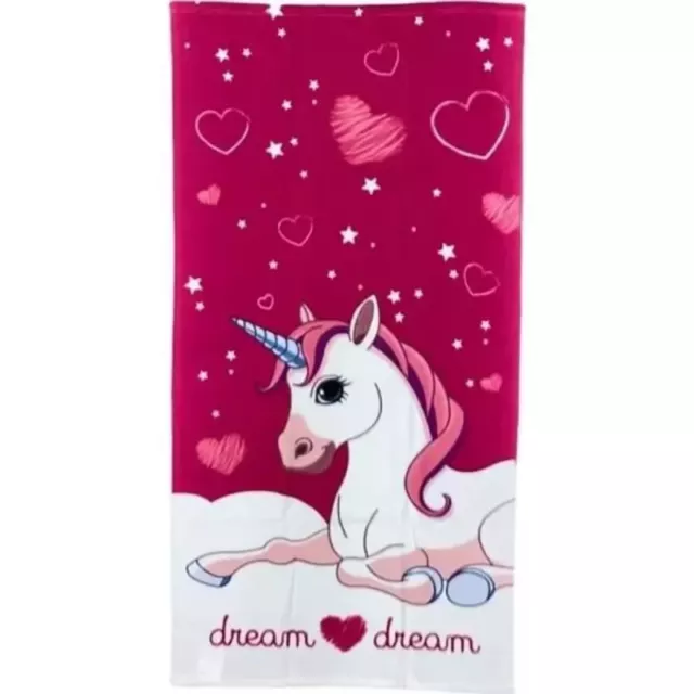 Serviette De Plage Piscine Drap De Bain Microfibres Licorne Rêve