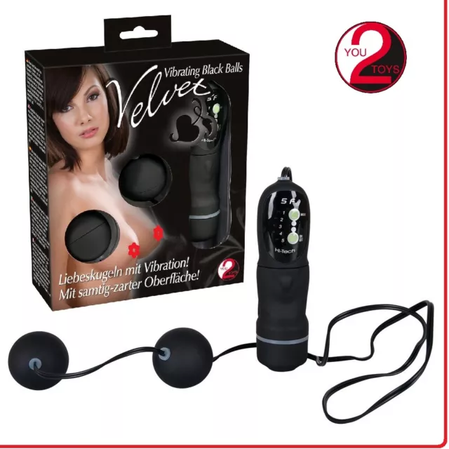 Sexy Toys Palline del piacere Vibrating Black Balls Velvet Sfere Biglie Geisha