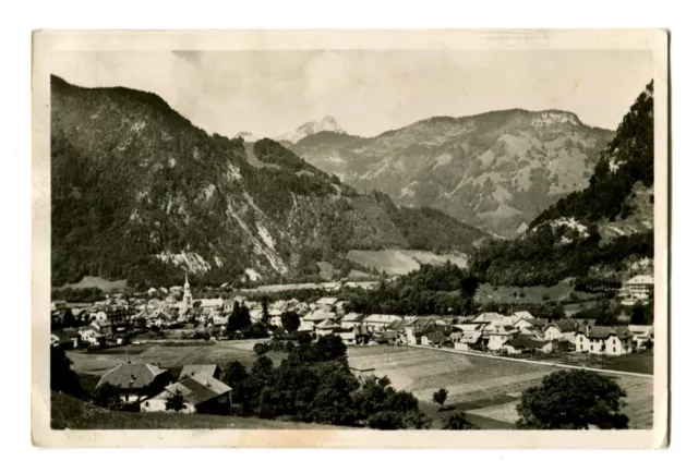 CPSM 74 Haute-Savoie Thônes General View and the Villaret Photo Card