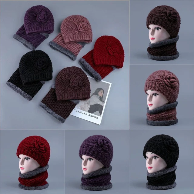 pour femme du moyen âge Bonnet de grand-mère Chapeau chaud pour femmes âgées