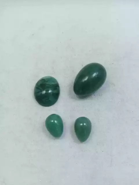 Lot Of 4 Vintage Natural Malachite Stone Piece Green 102 g Gemstone Handmade Old