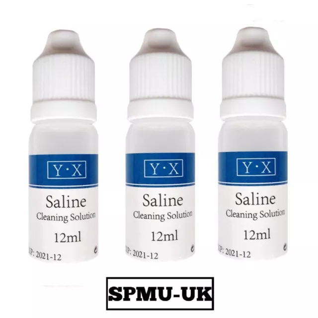 SALINE SOLUTION - Cleaning Fluid 12ml - Microblading, Eye Irrigation Liquid