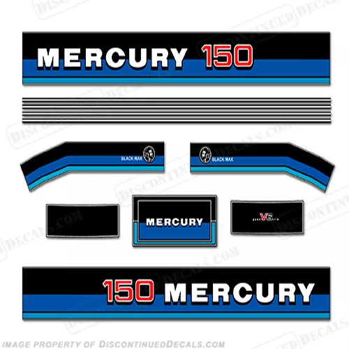 Fits Mercury 1983 150HP Outboard Engine Decals