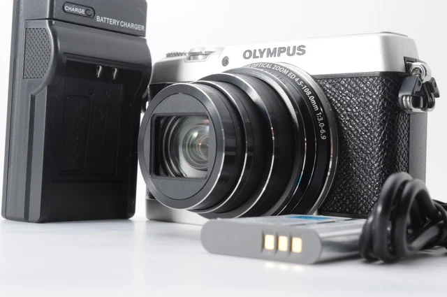 OLYMPUS STYLUS SH-3 Silver 16MP 24x Zoom Digital Camera w/ Battery