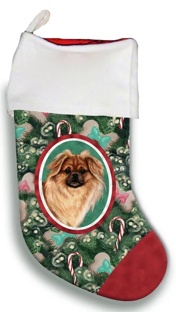 Christmas Stocking - Red Tibetan Spaniel 11477