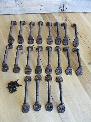 20 Cast Iron RUSTIC Barn Handle Gate Pull Shed Door Handles Fancy Drawer Pulls