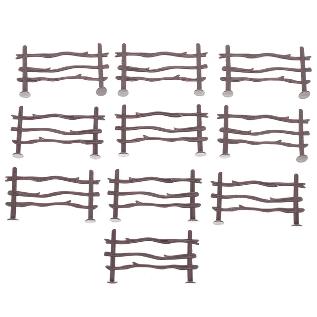 Jeu De 20 Pièces Clôture Corral Avec 2 Portes - Échelle 1:12 - Pour Figurines Et Fermes Miniatures - TOYMANY
