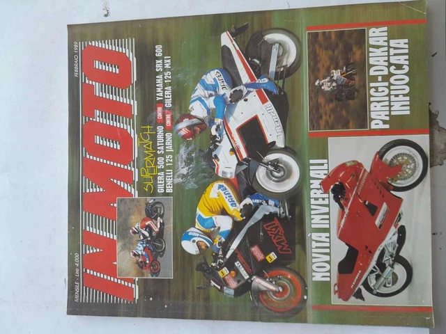 In Moto Febbraio 1989 Gilera 500 Saturno Contro Yamaha Srx 600 Benelli 125 Jarno