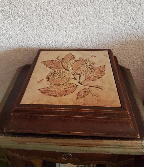 DESSOUS DE PLAT ANCIEN CARREAU FAIENCE ORCHIES ANTIQUE décor Oiseau Bambou EUR 55,00 - FR