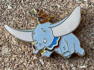 DISNEY- DUMBO the Flying Elephant with Timothy Mouse holding a Feather PIN