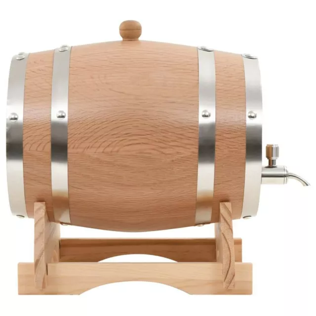 6/12/35 L Wood Timber Wine Barrel with Tap for Beer Whiskey Cask Container Rum 2