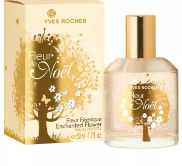 fleur de noël eau de toilette 50ml de yves rocher pleine avec boîte