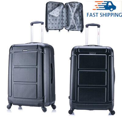 28" Lightweight Hardside Spinner Suitcase Wheels Expandable Travel Luggage Black