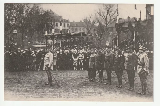 METZ  - Moselle - CPA 57 - Militaire - les Maréchaux de France Discours Poincaré