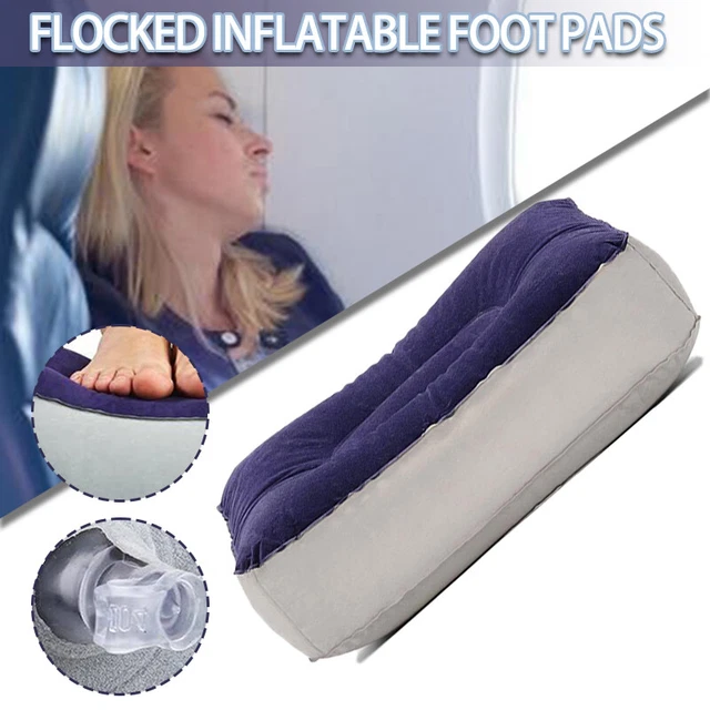 Travel Footrest Air Pillow Plane Car Leg Relax Cushion Inflatable Foot A