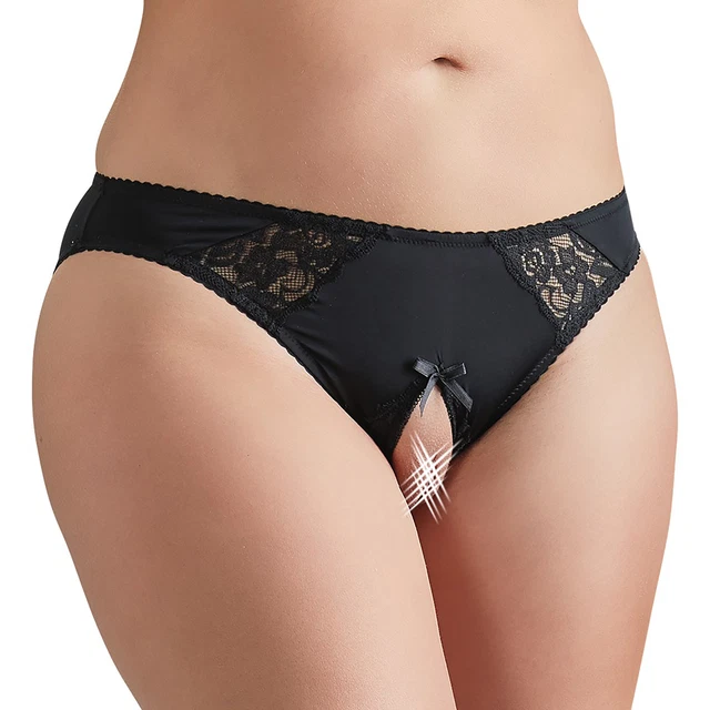 CULOTTE OUVERTE GRANDE Taille Noeud Noir Taille L EUR 19 90