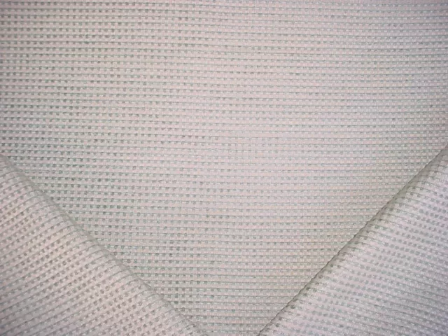 7-1/4Y Kravet Superb Mint Green / White Chenille Drapery Upholstery Fabric