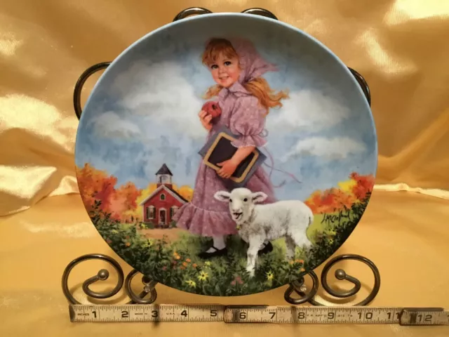 Reco Mary Had a Little Lamb Collector Plate by John McClelland 1980 Mother Goose