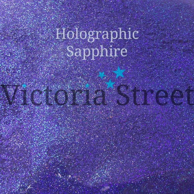 Victoria Street Glitter - Holographic Sapphire - Fine 0.008" / 0.2mm Royal Blue