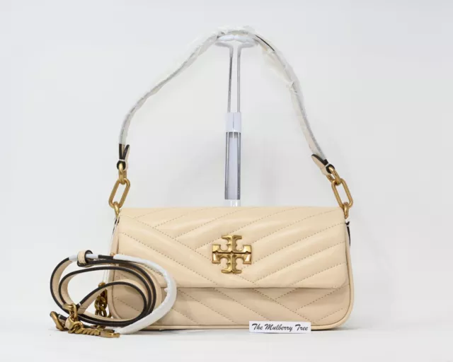 TORY BURCH KIRA Small Chevron Flap Shoulder Bag Crossbody Leather 90456 NWT $498