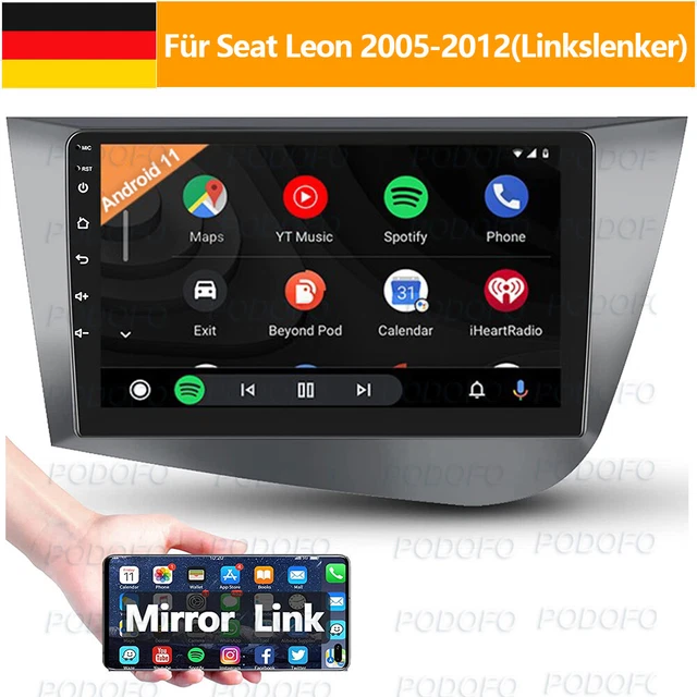 Autoradio Für Seat Leon 2 MK2 , 9-Zoll Touchscreen Android 13