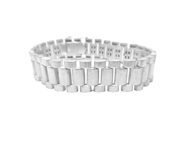 Bracelet En Argent Massif Pour Montre Gousset Ou De Col - Bijou Vintage 1900 - Occasion