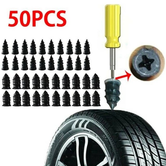 Kit De Réparation De Pneus 100 Pièces - Bouchons En Caoutchouc à Visser - Pour Voiture, SUV, Camion - Neuf
