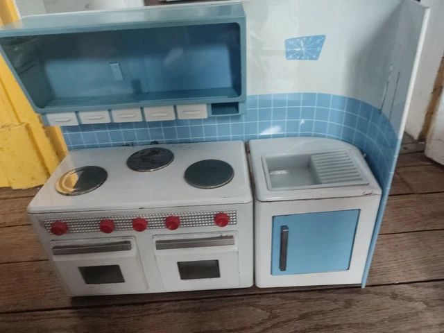 Jouet vintage TMF cuisine tôle poupée vintage années 50 années 70 - Jeux & Jouets