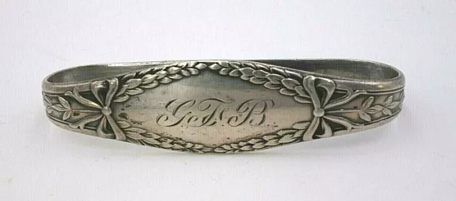 Oval Sterling Silver Napkin Ring by Unger Bros. Monogrammed  (#8144)