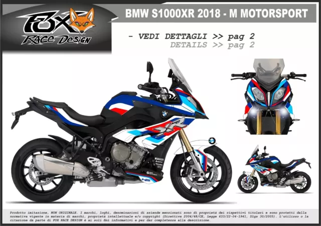 ADESIVI stickers MOTO KIT per BMW S1000XR 2018 m motorsport S 1000XR