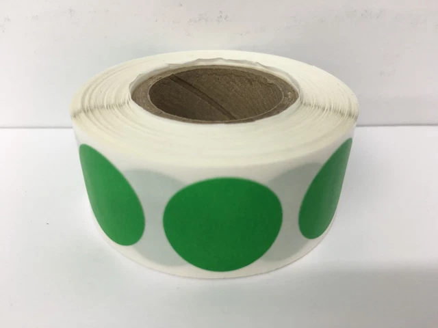 1 1 2 ROUND GREEN Color Coding Warehouse Inventory Labels 1000 Roll 1 1 2 ROUND GREEN Color Coding Warehouse Inventory Labels 1000 Roll