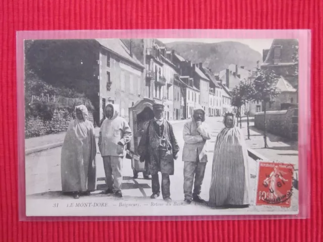 Cpa Written Stamp Le Mont Dore Bathers Return From Bath 63 Puy De Dome