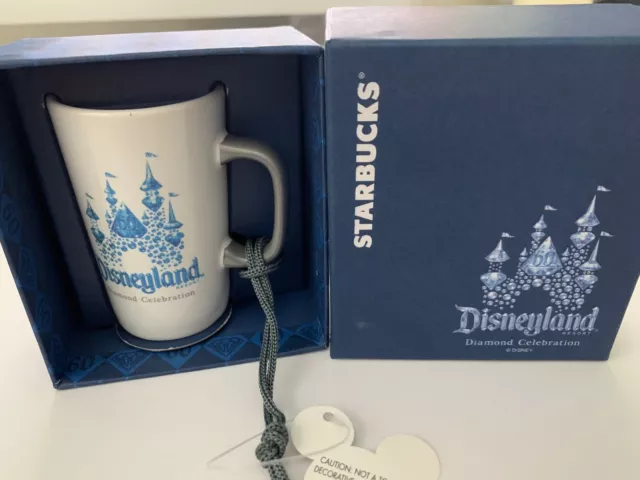 New Disneyland 60Th Diamond Celebration Starbucks Ceramic Mug Ornament