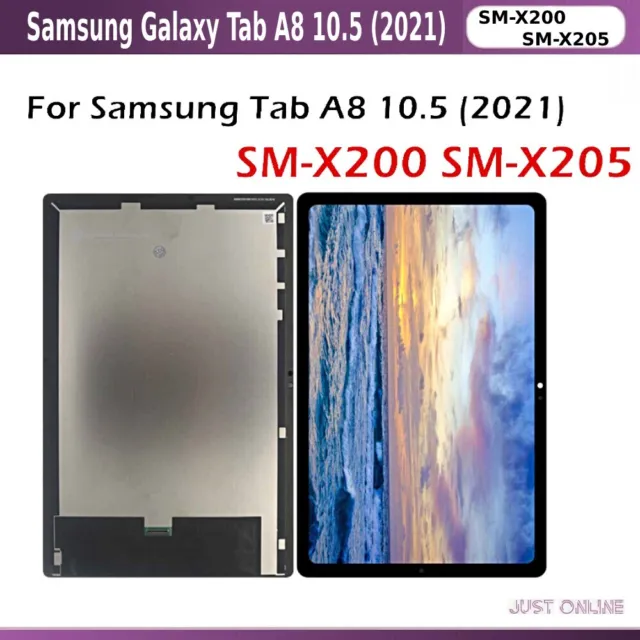 Samsung Galaxy Tab A8 10.5 (2021) X200 X205 LCD Screen Black Display Digitizer